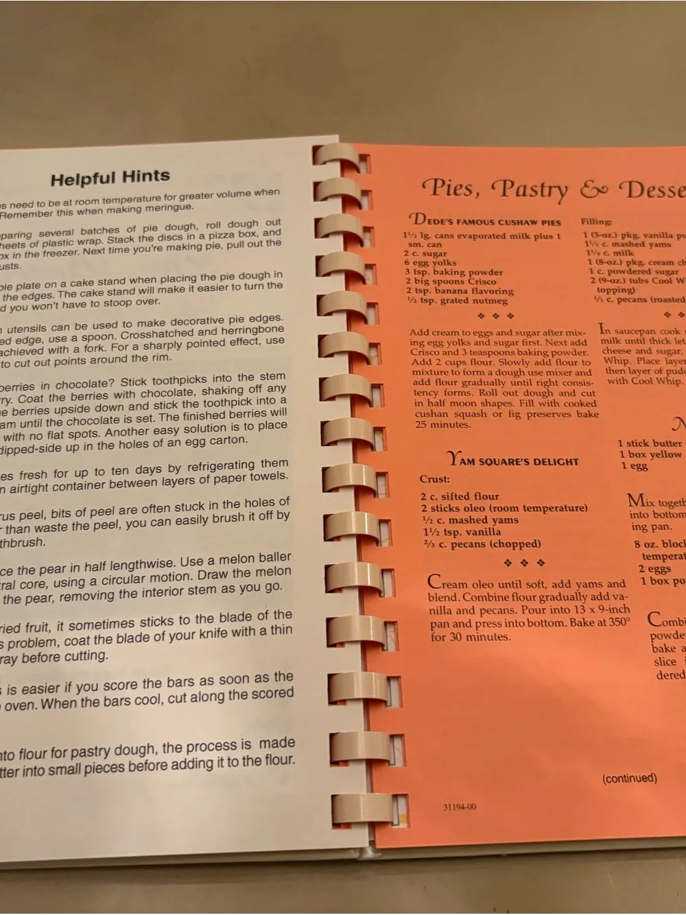Recipes & Recollections Cookbook - Cream Cover
